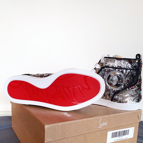 Christian Louboutin's Woman Silver Orlato sneakers - Picture 3 of 8